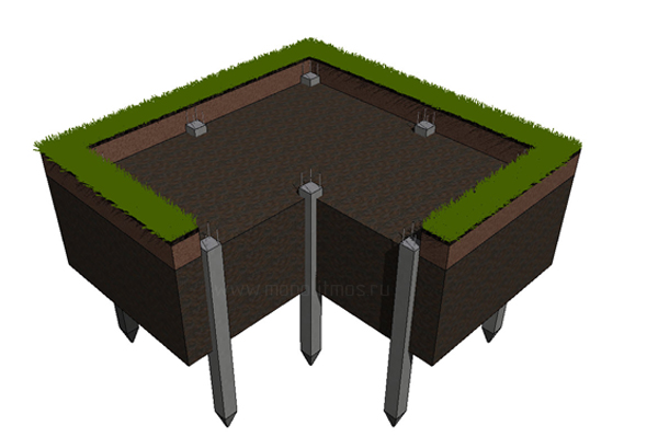 Сваи железобетонные. Фундаменты