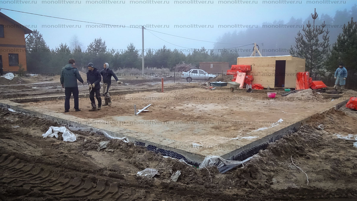 Фундамент, ростверк, плита, ростверк на сваях, ростверк с плитой, утепленная плита,
									устройство, монолитный, фото фундамент, Как построить фундамент фото