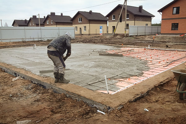 Фундамент, монолитная плита, фундамент ростверк