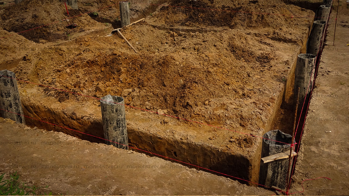 Фундамент, ростверк, плита, ростверк на сваях, ростверк с плитой, утепленная плита,
									устройство, монолитный, фото фундамент, Как построить фундамент фото